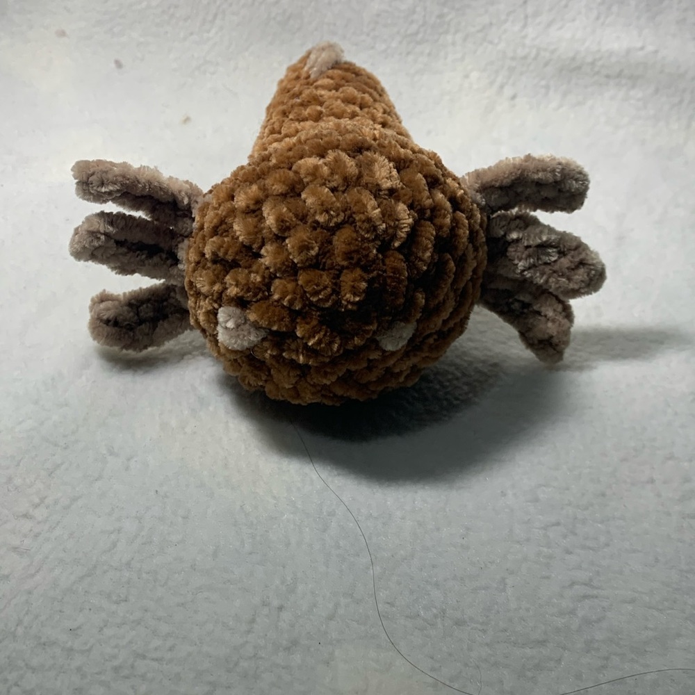 Brown and Light Brown Crochet Axolotl